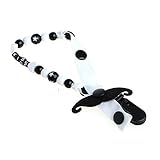 ブラックunisex-cute-baby-moustache-dummy-pacifier-clip-chain-holder-soother-nipple-strap