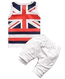 (コ-ランド) Co-land 夏服 ベビー服 子供服 男の子 欧米風 プリント Tシャツ パンツ セットアップ 上下セット キッズ お出かけ 出産祝い (85)