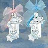 Kurt Adler 7 Metal Silver Plated babys First Christmas Baby Bottle Ornament by Kurt Adler