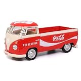 Motor City Classics コカ・コーラ ダイキャスト コレクター商品 | 1962 フォルクスワーゲン カーゴバン レッド-ホワイト 1:43 スケールモデル 432201 公式ライセンス商品。