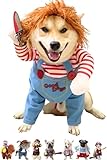 ペットパレット 犬 猫 コスプレ ハロウィン ペット 服 変装 仮装 小型犬 中型犬 大型犬 2足歩行 (チャッキー, M)
