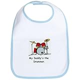 CafePress My Daddy's the Drummer Bib - Standard Sky Blue by CafePress