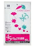 ケミカルジャパン ゴミ袋 ポリ袋 半透明 横65cm 縦80cm 厚さ0.018㎜ 容量表記あり 45L 10枚 分別回収に最適 CC-104HD