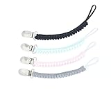 ヤング(Young) おしゃぶりホルダー かわいい 4枚 2017雑誌品 無毒 ママも安心 おもちゃホルダー 落下防止 紛失防止 出産祝い 贈り物 30cm クロス付け