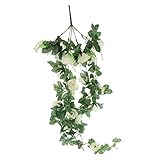 F Fityle 緑　家庭　庭　結婚式　装飾　ぶら下げ　95cm　長い　人工植物　写真　小道具