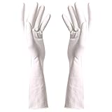 2対の薄いきれいなゴム手袋は、食器を洗う防水手袋、白
