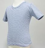 (コシラーナ) Cosilana ｵｰｶﾞﾆｯｸｺｯﾄﾝ100%ｷｯｽ半袖インナーシャツ ﾌﾞﾙｰｽﾄﾗｲﾌﾟ ｻｲｽﾞ104 (身長98~104cm 目安3~4才)