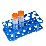 試験管立て 試験管ホルダー 遠沈管ラック チューブラック 試験管台 プラスチック ブルー NYANDELMO ND-0001-R04-BU