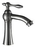 ST30 洗面用 アンティーク 単水栓 手洗いボウル 蛇口 レトロ シングルレバー クラシック 洗面台 水道 (艶消し)