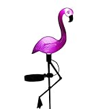 PROKTH 2本セット ソーラーライト 埋め込み式 フラミンゴ ガーデンライト IP44防水 省エネ かわいい ソーラーパネル付き 飾りライト 庭 公園 車道 屋外照明