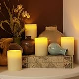 Eleoptionインドア/アウトドアFlameless樹脂ピラーLED Candle with 4 & 8時間タイマーfor Wedding休日クリスマス
