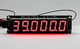 【SANCTUS】 周波数カウンタ モジュール 6LED 0.1～65MHz 信号発生器による動作確認済 (赤LED)