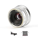 7artisans 25mm F1.8 マニュアルフォーカスレンズ Sony カメラA7 A7II A7R A7RII A7S A7SII A6500 A6300 A6000 A5100 A5000 EX-3 NEX-3N NEX-3R NEX-F3K NEX-5 NEX-5Nに適用するレンズ - ブラック