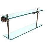 Allied Brass AP-2/22-VB 22-Inch by 5-Inch Double Glass Shelf by Allied Brass