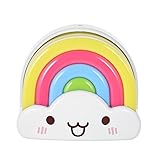 AnselfミニLED壁ナイトライトレインボーベビー部屋赤外線子供部屋調節可能な明るさ夜間withリモートコントロール 1 ホワイト YIG8127882799245UL