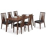 ダイニングテーブルセット ダイニングセット 7点セット 6人掛け 6人用 木製 北欧モダン風 ブラウン