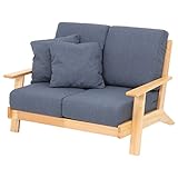 不二貿易 ファブリックソファ マーリン 2人掛け グレー 72024