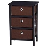 折畳チェスト 3段 高さ60cm ブラウン 50986