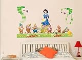 Giant Snowホワイトand the Seven Dwarfsピールとスティック壁デカールステッカー子供部屋キッズ部屋壁アート
