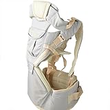lanova 抱っこひも 新生児用品 片肩でも両肩でも使える多種の組み合わせが可能の多機能の抱っこひも ベビーキャリー 簡単抱っこ紐 グレー