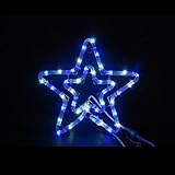 コロナ産業　LEDスターライトモチーフ　LEDチューブスター白＆青色　L2DM135　【イルミネーションライト】 白＆青色