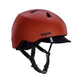 bern バーン 子供用 ヘルメット スケボー スノボー 自転車 ジャパンフィット NINO MATTE-RED VISOR付 XS-S(48-51.5cm)