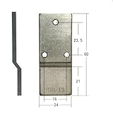 エスカッション（化粧版）　SS-13　段付金具（穴あり） 60mm　材質：鋼板　板厚：3　入数：1・20・60　3-M4タップ穴