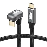 SinLoon 100 W Type C - Cケーブル対向U字型バックアングルUSB-C USB 3.2 Cタイプ オス-メス延長ケーブル 10Gbps 急速充電用ナイロン編みコード USB Cデバイス用 (0.5M)