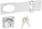Stanley National Hardware CD827 4-1/2" Keyed Hasp Lock in Chrome [並行輸入品]