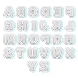 アルファベットセット シリコンモールド レジン型 空洞 シャカシャカ 26文字 キーホルダー ハンドメイド