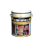 アサヒペン 超耐久屋外用ニス 半ツヤ透明 1.8L 【まとめ買い3セット】