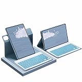 Lenovo Tab P11 5G/P11 Plus 11 "のためのキーボードケース 2021(TB-J606F/J607/J606L/J616F), 360回転、7色バックライト、磁気脱着式キーボード,ブルー