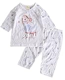 【あるこんたるこん】ルームウェア プチケーキ ベビー キッズ 女の子 7分袖 シャツ パジャマ ハーフパンツ (130)