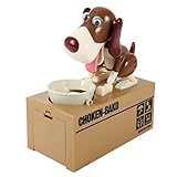 Balai Dog Puppy Toy Bank Coin Eating Piggy保存お金ボックスbrown-white