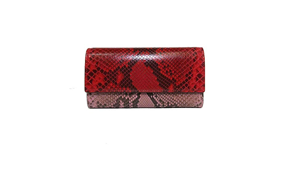 Amazon グッチ Gucci 財布 パイソンレザー 蛇 ヘビ パイソン柄 二つ折り長財布 レッド系 ピンク系 ブティックライン 並行輸入品 Gucci グッチ 財布