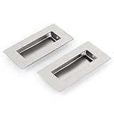 キャビネットの引き取手 ステンレス鋼長方形フラッシュプルハンドル 51mmx102mm ２個入り