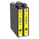 IC6CL50 互換インクカートリッジ 増量版 風船ふうせん ICY50イエロー 2本セット 対応機種:EP-301/302/4004/702A/703A/704A/705A/774A/801A/802A/803AW/804AR/901F/902A/903F/904A/PM-A820/A840S/A920/A940/D870/G4500/G850/G860/T960