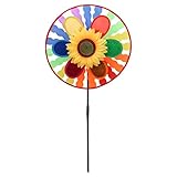 Biuuu ひまわり風車ウィンドスピナースパンコールWhirligig Wheelホームヤードパーティーデコレーション