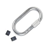 藤井電工 ツヨロン(TSUYORON) 安全帯用部品 カラビナ SUS・ダブルストッパー  シルバー FS-21(KA102W-S)-JAN-HD