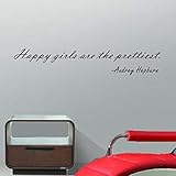 Pop Decors Happy girls are the prettiest-Audrey Hepburn Wall Stickers [並行輸入品]