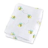 Lulujo Baby Muslin Cotton Swaddling Blanket, Bumbling Bee, 47" x 47" by lulujo Baby [並行輸入品]