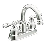 Moen ws84667 2ハンドル高アークバスルーム蛇口、クロム