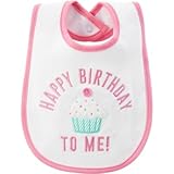 Carter's(カーターズ) ハッピーバースデーティシングビブ ホワイト 小物よだれかけ One Size【並行輸入】