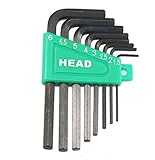 8in1 1.5ミリメートル-6.0ミリメートルロングアーム六角l型六角スパナレンチセット-Metric
