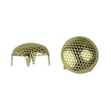 StippledパールNailhead、サイズ40、ソリッド真鍮、ゴールド仕上げ、250 Pieces Per Pack
