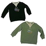 Mゾーン シンプル刺繍の薄手トレーナー（濠Du)グリーン95cm(下)