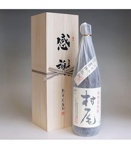 Amazon.co.jp: 村尾 感謝 木箱入り おめかし 一升瓶 25度 芋焼酎