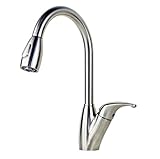 Ariel KF-SS2053 Tulip Stainless Steel Lead Free Pull Out Sprayer Kitchen Faucet [並行輸入品]