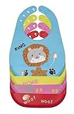 Silicone Baby Feeding Bucket Bib, catches food. (blue) by Buttercup & Snuffles