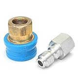 ILS - 1 Pair Quick Release Compact 1/4F Coupling Pressure Washer Steam Cleaner